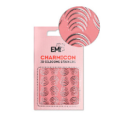 Charmicon 3D Silicone Stickers №116 Лунулы серебро